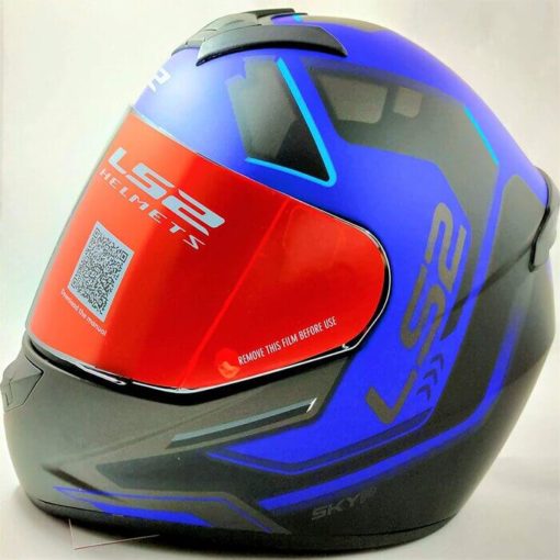 LS2 FF352 Rookie Iron Face Matt Black Blue Full Face Helmet