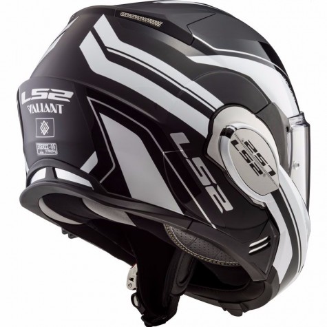 LS2 FF399 Valiant Lumen Matt Black White Full Face Helmet 3