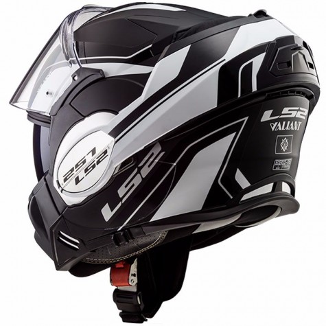 LS2 FF399 Valiant Lumen Matt Black White Full Face Helmet 4