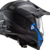 LS2 MX436 Cobra Matt Black Grey Blue Full Face Helmet 3