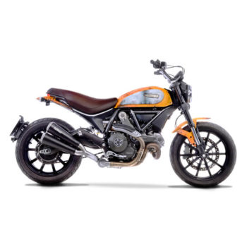 LeoVince GP Duals SS Slip On Exhaust for Ducati Scrambler 800 Classic Cafe Racer Full Throttle Icon