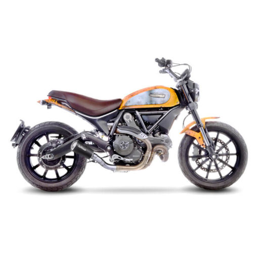 LeoVince LV 10 SS Black Edition Slip On Exhaust for Ducati Scrambler 800 Icon Classic