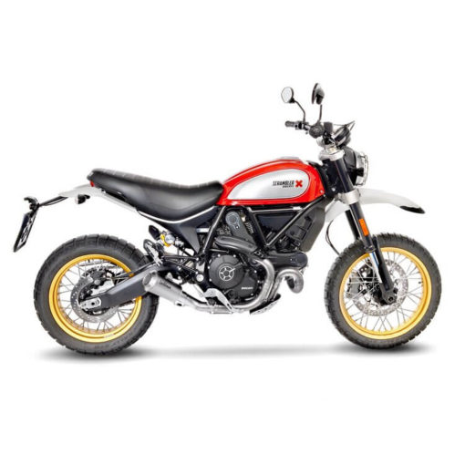 LeoVince LV 10 SS Slip On Exhaust for Ducati Scrambler 800 Desert Sled