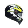 AGV K3SV Multi MPLK Gloss Bubble Blue White Fluorescent Yellow Full Face Helmet 2