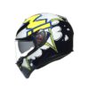 AGV K3SV Multi MPLK Gloss Bubble Blue White Fluorescent Yellow Full Face Helmet 3