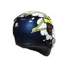 AGV K3SV Multi MPLK Gloss Bubble Blue White Fluorescent Yellow Full Face Helmet 5