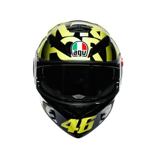 AGV K3SV Top MPLK Tribe 46 Gloss Black Yellow Full Face Helmet 3