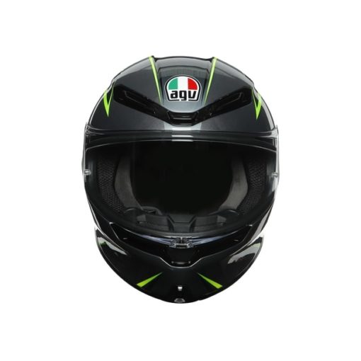 AGV K6 Multi MPLK Gloss Flash Grey Black Lime Full Face Helmet 4