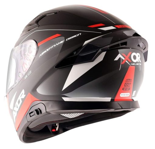 AXOR APEX Turbine Gloss Black Red Grey Full Face Helmet 2