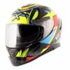 AXOR APEX VIVID Gloss Black Flurorescent Yellow Full Face Helmet 2