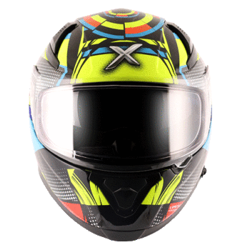 AXOR APEX VIVID Matt Black Fluorescent Yellow Full Face Helmet 2