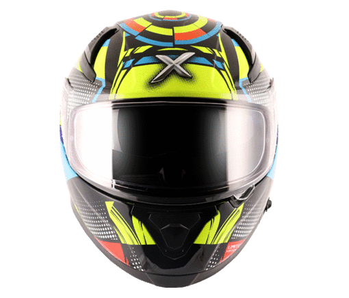 AXOR APEX VIVID Matt Black Fluorescent Yellow Full Face Helmet 2