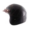 AXOR JET Animal Leather Gloss Coffee Brown Open Face Helmet 2