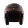 AXOR JET Animal Leather Gloss Coffee Brown Open Face Helmet 4