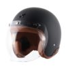 AXOR JET Leather Gloss Dull Slate Open Face Helmet