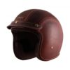 AXOR JET Leather Oil Gloss Beige Brown Open Face Helmet
