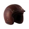 AXOR JET Leather Oil Gloss Beige Brown Open Face Helmet 3