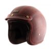 AXOR JET Leather Oil Gloss Brown Open Face Helmet