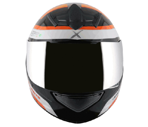 AXOR RAGE PULSE Gloss Black Orange Full Face Helmet