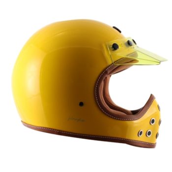 AXOR RETRO MOTO X Gloss Yellow Full Face Helmet 4
