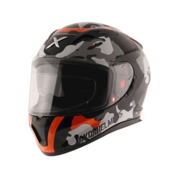AXOR STREET CAMO Gloss Black Orange Full Face Helmet