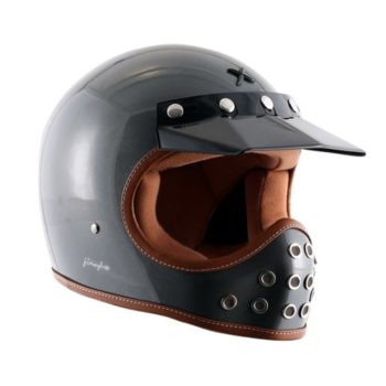 Axor Retro Moto X Matt Athena Grey Full Face Helmet 1