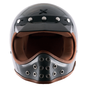 Axor Retro Moto X Matt Athena Grey Full Face Helmet