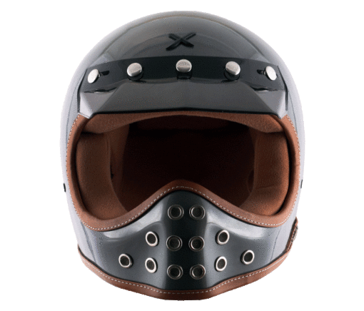 Axor Retro Moto X Matt Athena Grey Full Face Helmet