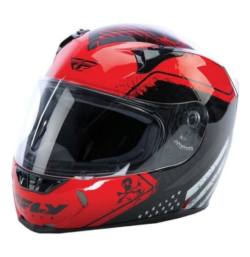 Fly Racing Revolt FS Patriot Gloss Black White Full Face Helmet