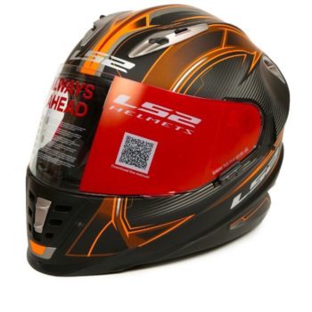 LS2 FF302 Hyperion Matt Black Orange Full Face Helmet 2