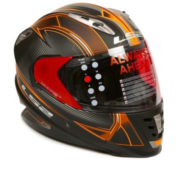 LS2 FF302 Hyperion Matt Black Orange Full Face Helmet