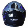 LS2 FF320 Badas Gloss Black Blue Full Face Helmet 2