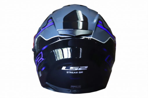 LS2 FF320 Badas Gloss Black Blue Full Face Helmet 2