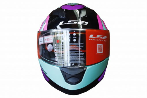 LS2 FF320 Exo Gloss Black Turquoise Full Face Helmet 1