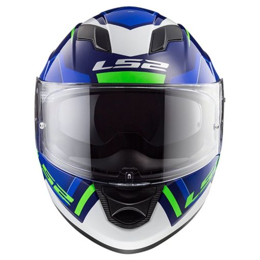 LS2 FF320 Stream Evo Axis Gloss White Blue Full Face Helmet 1