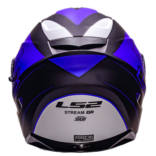 LS2 FF320 Stream Evo Stash Matt Black Blue Full Face Helmet 1JPG