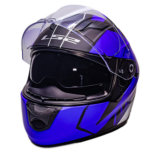 LS2 FF320 Stream Evo Stash Matt Black Blue Full Face Helmet 5JPG