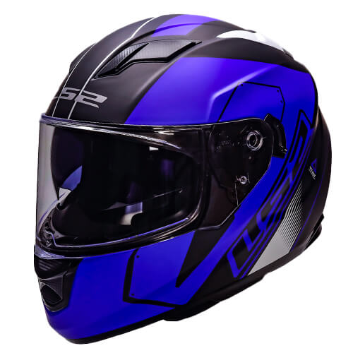 LS2 FF320 Stream Evo Stash Matt Black Blue Full Face Helmet 6JPG