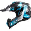 LS2 MX470 Subverter Max Matt Black Turqupsie Motocross Helmet
