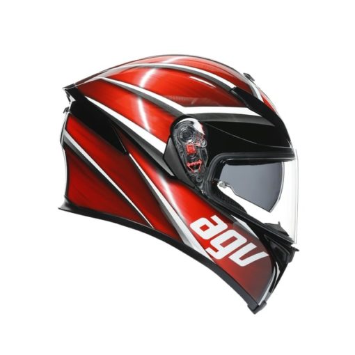 AGV K5 S Multi MPLK Gloss Tempest Black Red Full Face Helmet 2