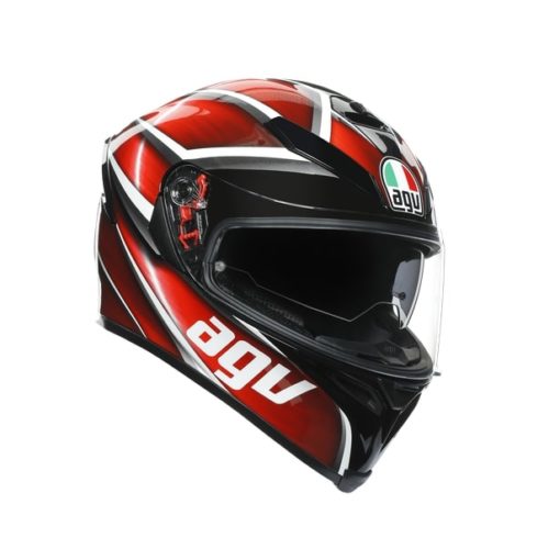 AGV K5 S Multi MPLK Gloss Tempest Black Red Full Face Helmet