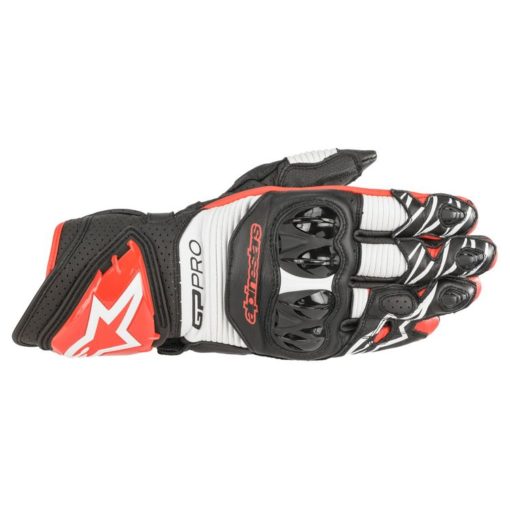 Alpinestars GP PRO R3 Black White Bright Red Riding Gloves