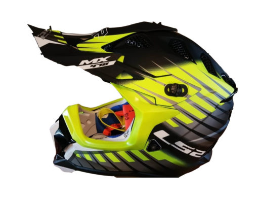 LS2 MX470 Subverter Novo Matt Black Grey Yellow Motocross Helmet