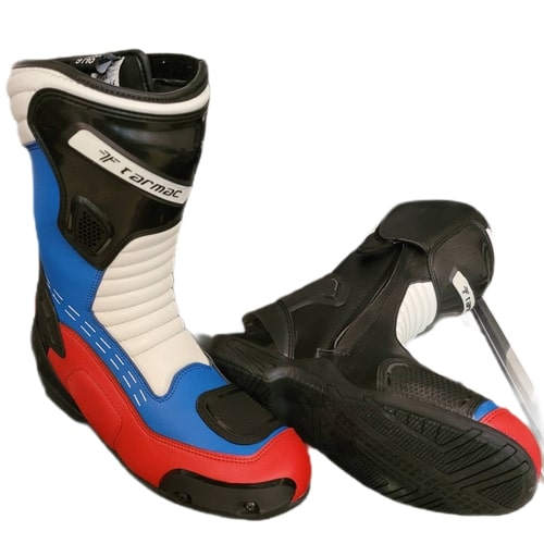 Tarmac Speed Black White Red Blue Riding Boots 2