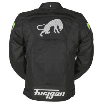 Furygan Atom Vented Black Fluorescent Green Jacket 3