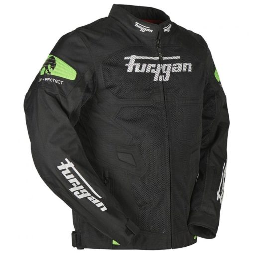Furygan Atom Vented Black Fluorescent Green Jacket