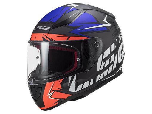 LS2 FF353 Rapid Cromo Gloss Black Fluorescent Blue Full Face Helmet