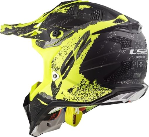 LS2 MX470 Subverter Claw Matt Black Yellow Motocross Helmet 1