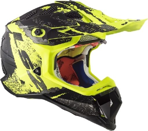 LS2 MX470 Subverter Claw Matt Black Yellow Motocross Helmet 3