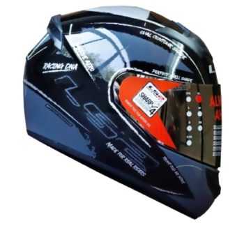 LS2 FF352 Brush Gloss Black Grey Helmet